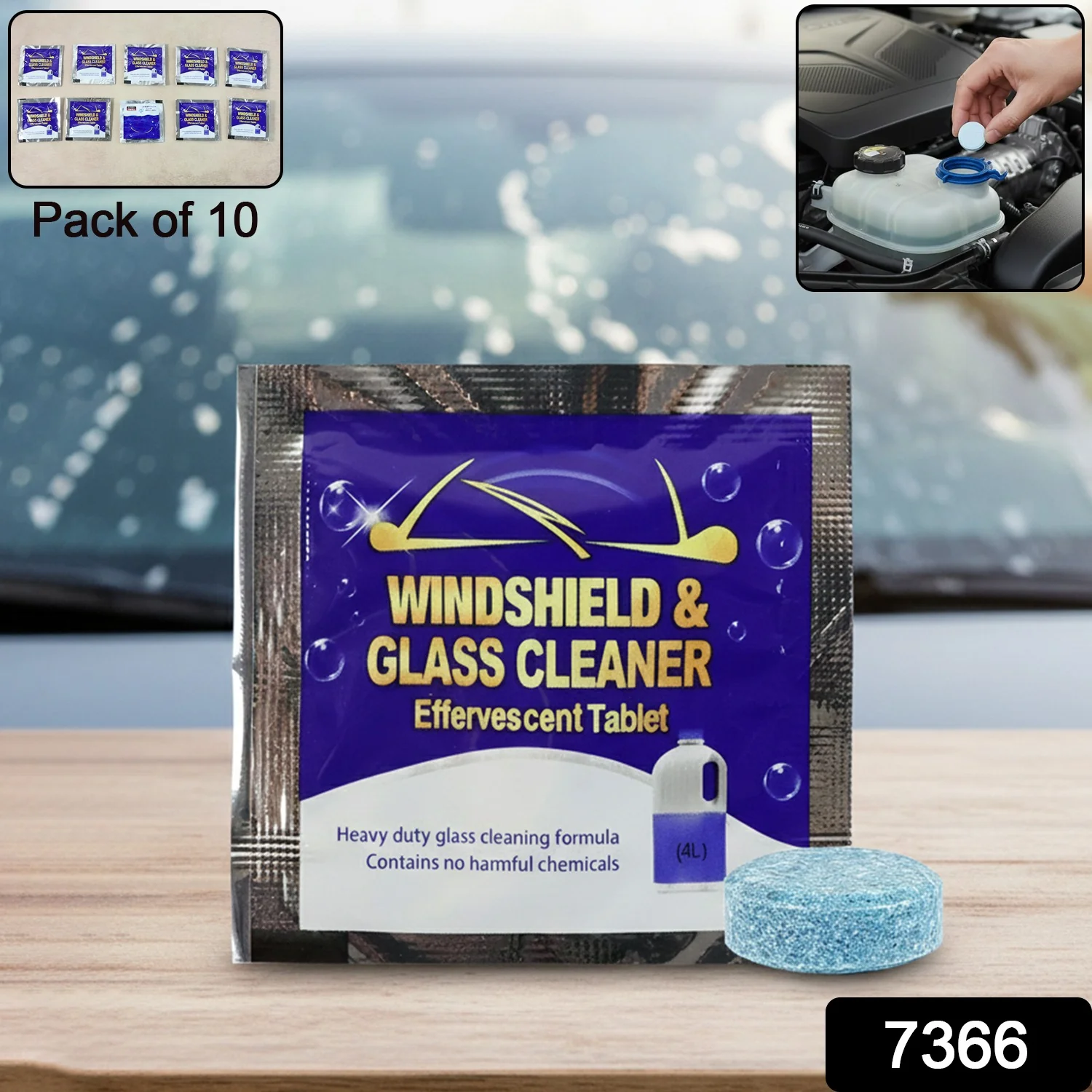 Car Wiper Detergent Effervescent Tablets (Pack of 10) - Image 2