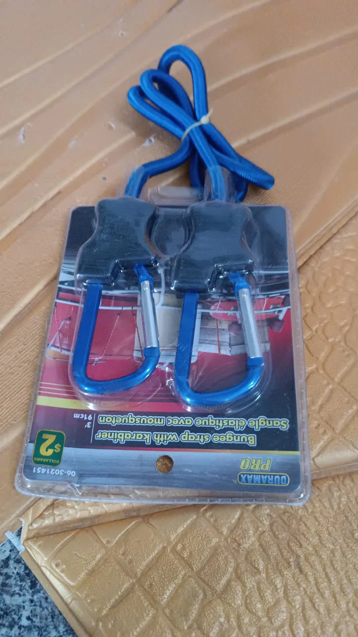 Carabiner Bungee Cord with Hook for Luggage & Bags (1 Pc / Mix Color) - Image 9