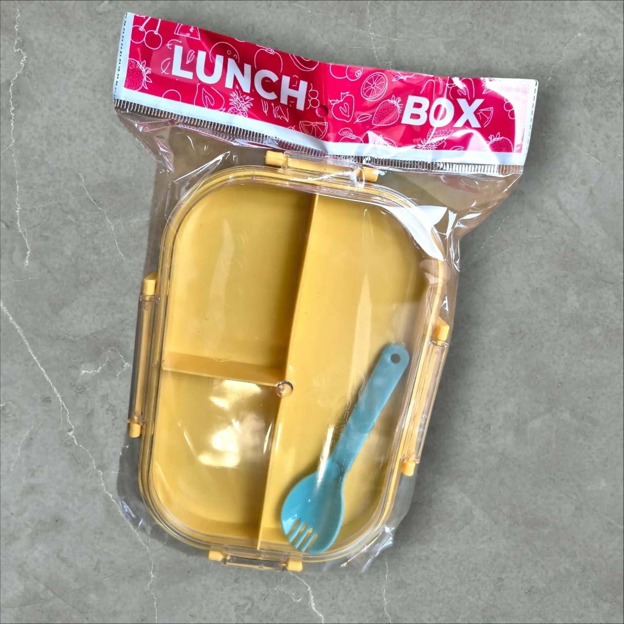 Carry Fresh 3 Compartment Leakproof Lunch Box with Spoon Fork - Image 7