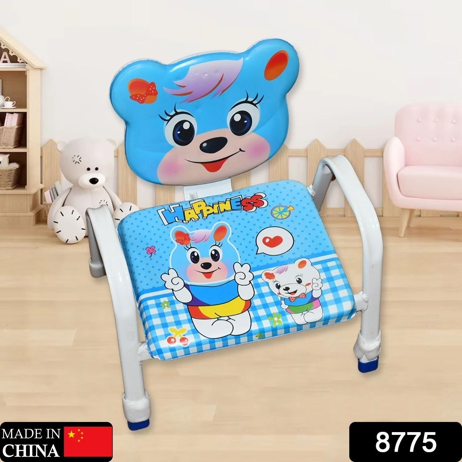 Cartoon Baby Chair Strong Steel Cushion & Comfortable Baby Chair High Quality Chair (1 Pc) - Image 2