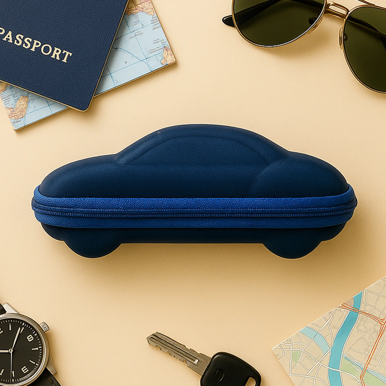 Cartoon Car Shape Sunglasses Box Portable Eyeglasses Case (1 Pc) - Image 3