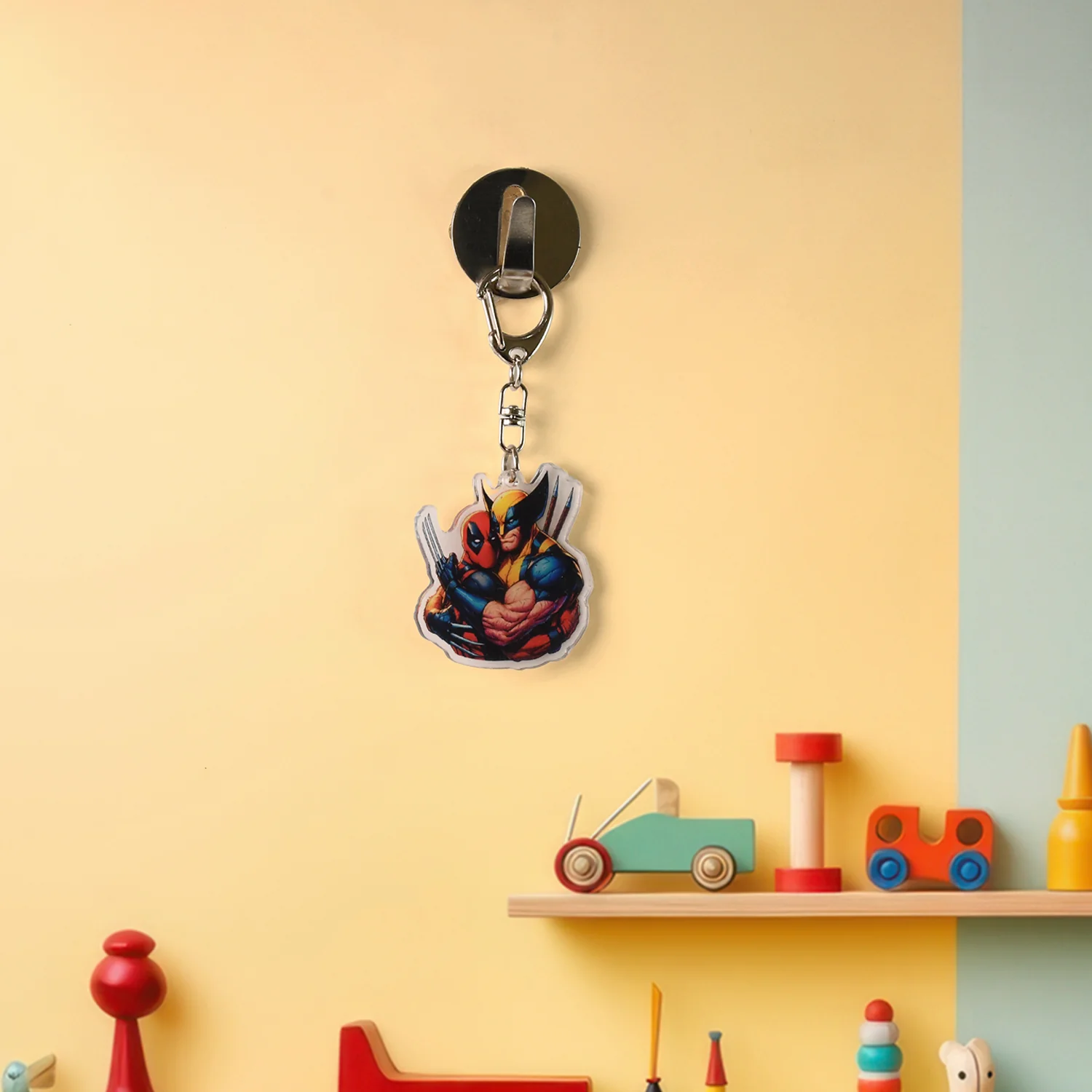 Cartoon Character Acrylic Keychain with Metal Clip - Image 4