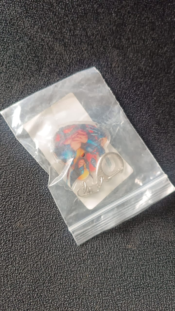 Cartoon Character Acrylic Keychain with Metal Clip - Image 7