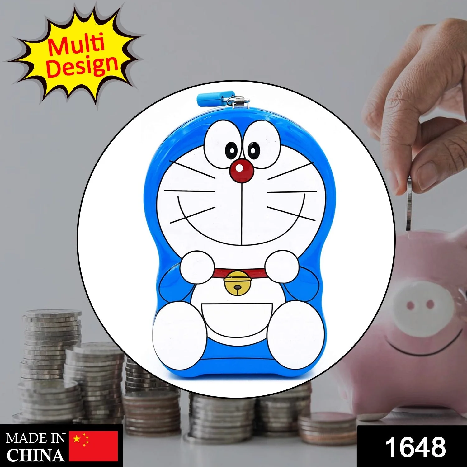 Cartoon Character Metal Piggy Bank Coin Box Money Box - Image 2