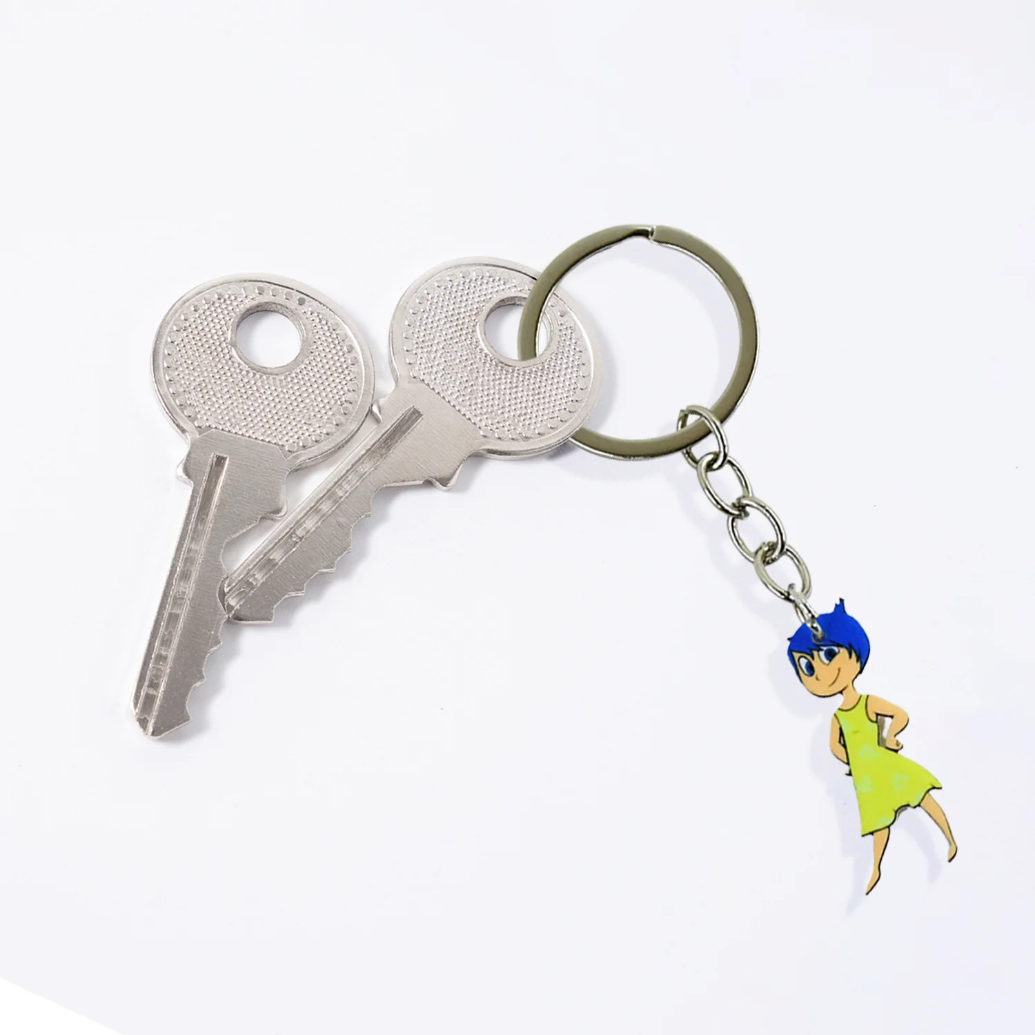 Cartoon Character Soft PVC Keychain with Haired Girl Design (1 Pc) - Image 3