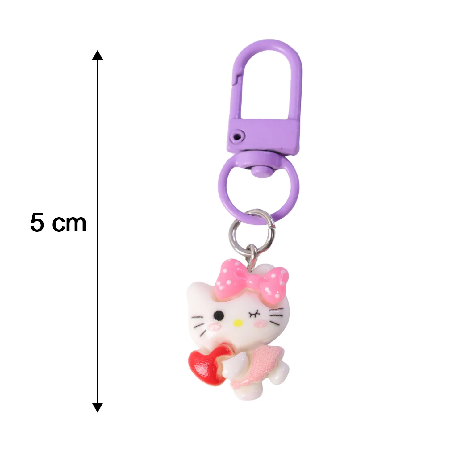 Cartoon Keychain with Heart and Bow (1 Pc) - Image 6