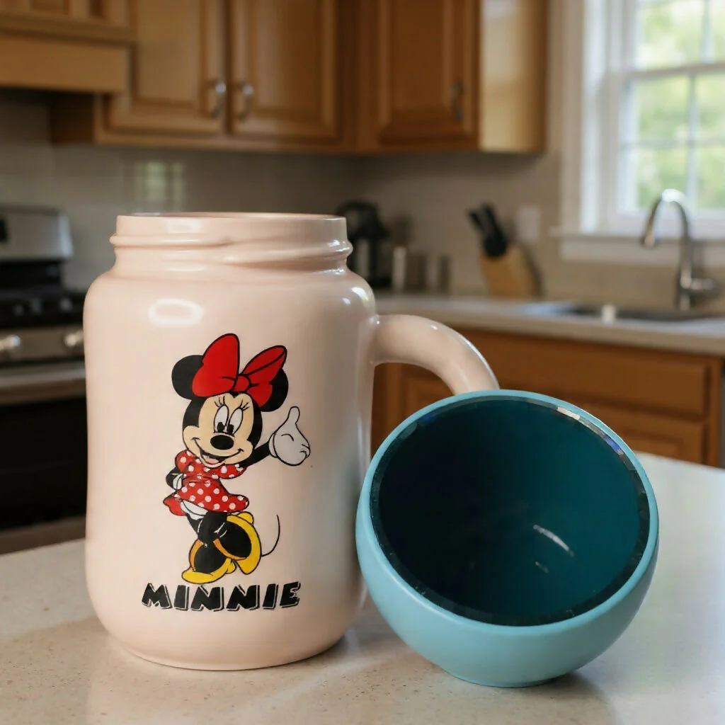 Cartoon Printed Ceramic Mug with Lid, Cute Coffee & Milk Cup - Image 2