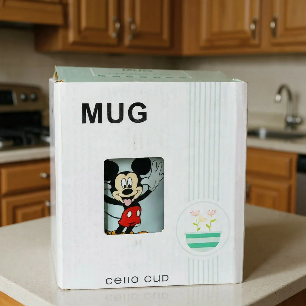 Cartoon Printed Ceramic Mug with Lid, Cute Coffee Tea Cup - Image 3