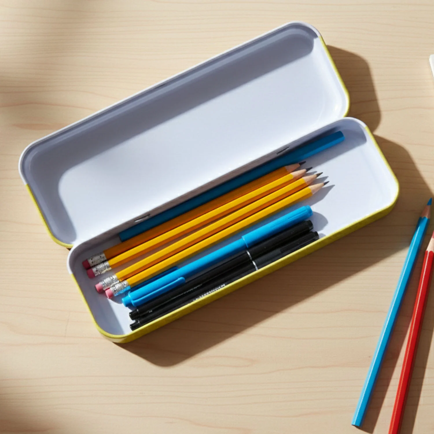 Premium Cartoon Printed Pencil Box Stationery Set (1 Pc) - Image 4