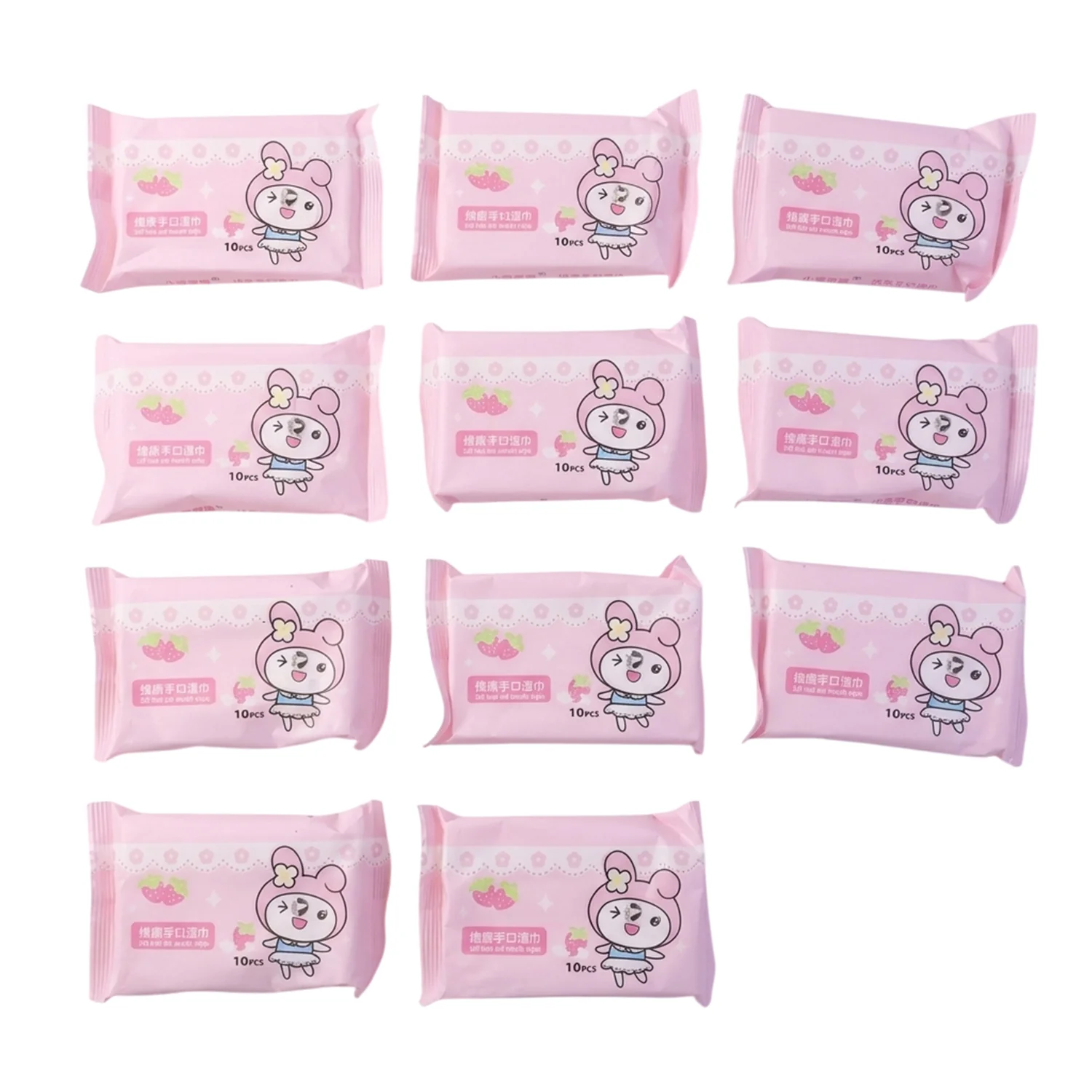 Cartoon Printed Soft Wet Wipes Pack 100Pc (10 Pack x 10 Pc Each) - Image 4