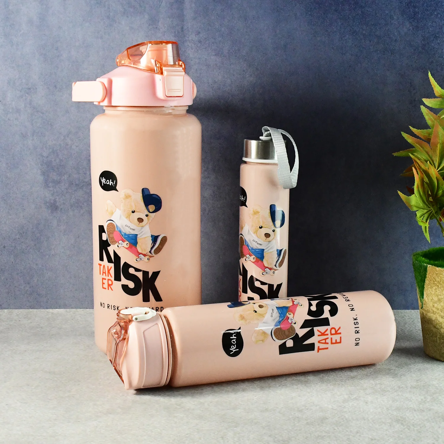 Cartoon printed Water Bottle - (3 Pc / Set) - Image 4