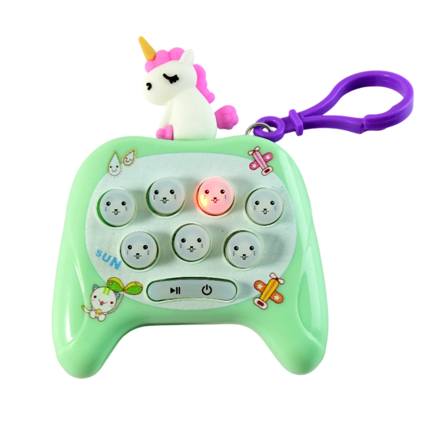 Cartoon Push-Button Musical Keychain Toy - (1 Pc) - Image 5