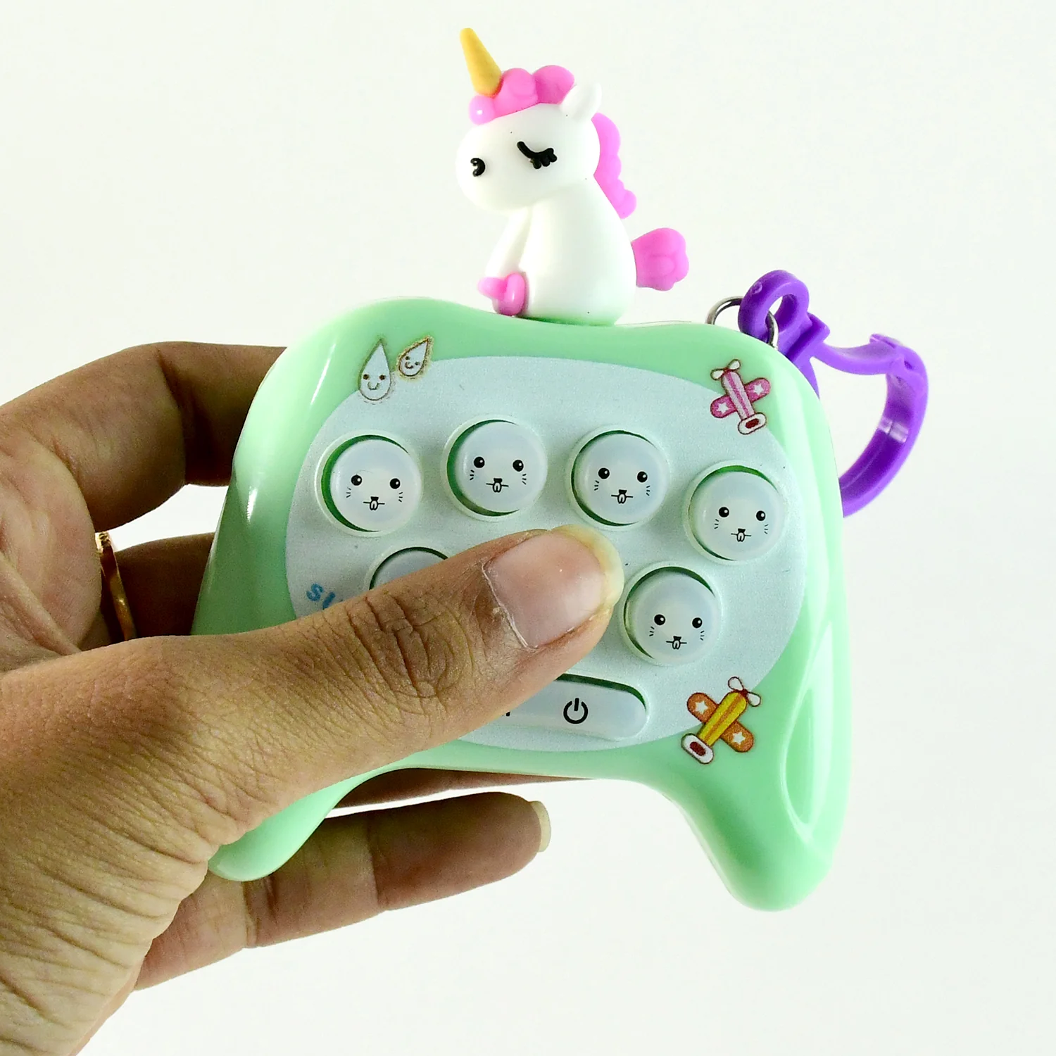 Cartoon Push-Button Musical Keychain Toy - (1 Pc) - Image 6