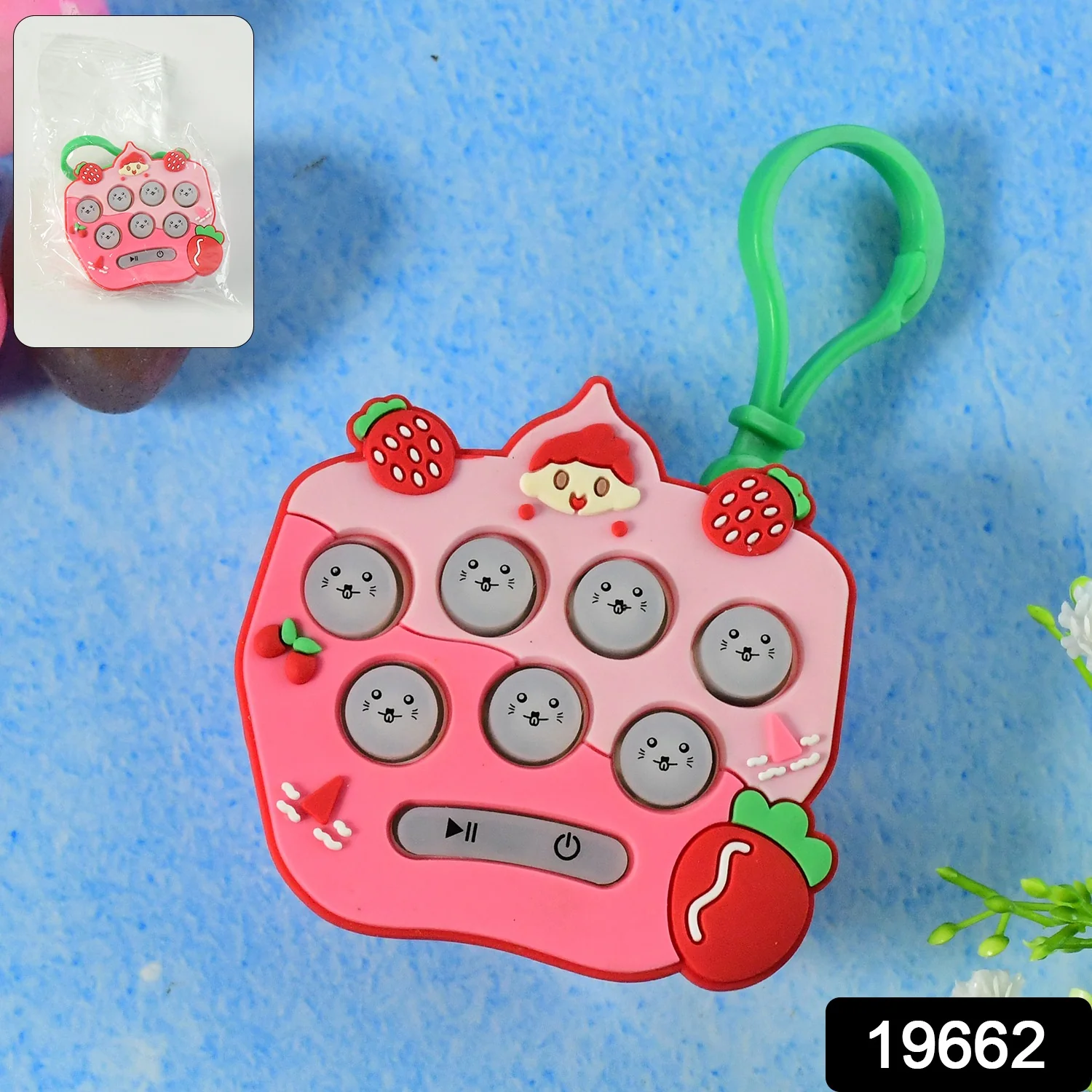 Cartoon Push Button Keychain Toy - (1 Pc) - Image 2