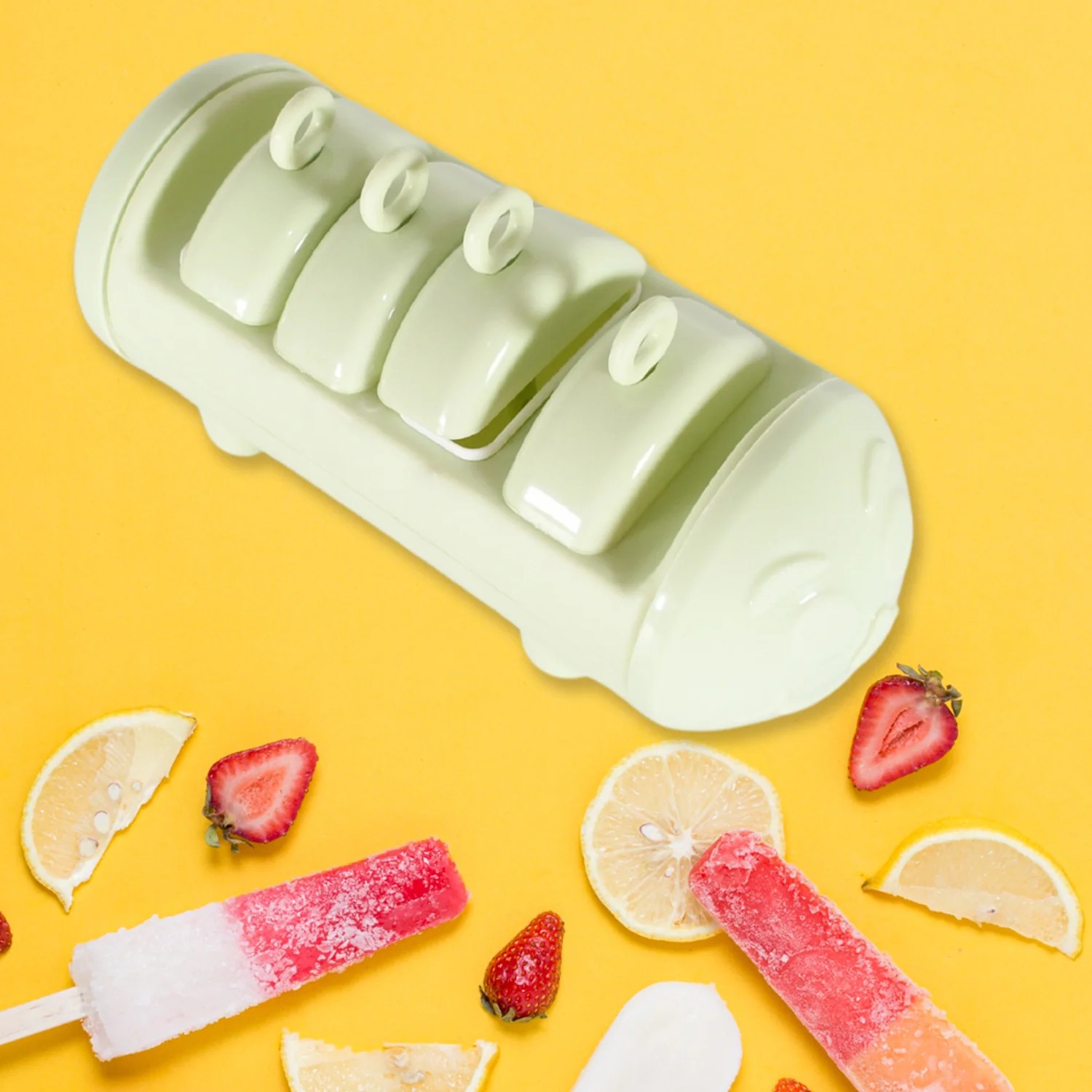 Cartoon Ice Candy Mold – 4-Cup Multicolor Set (1 Pc) - Image 6