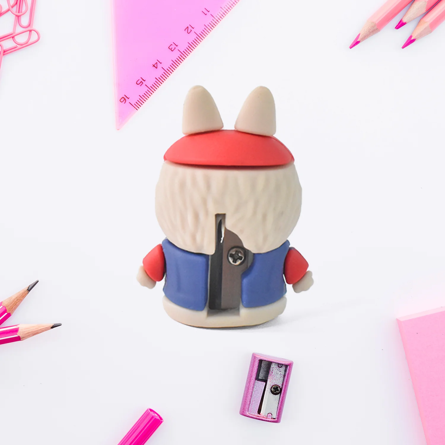 Cartoon Pencil Sharpener with Built-In Eraser – Fun Practical Stationery - Image 3