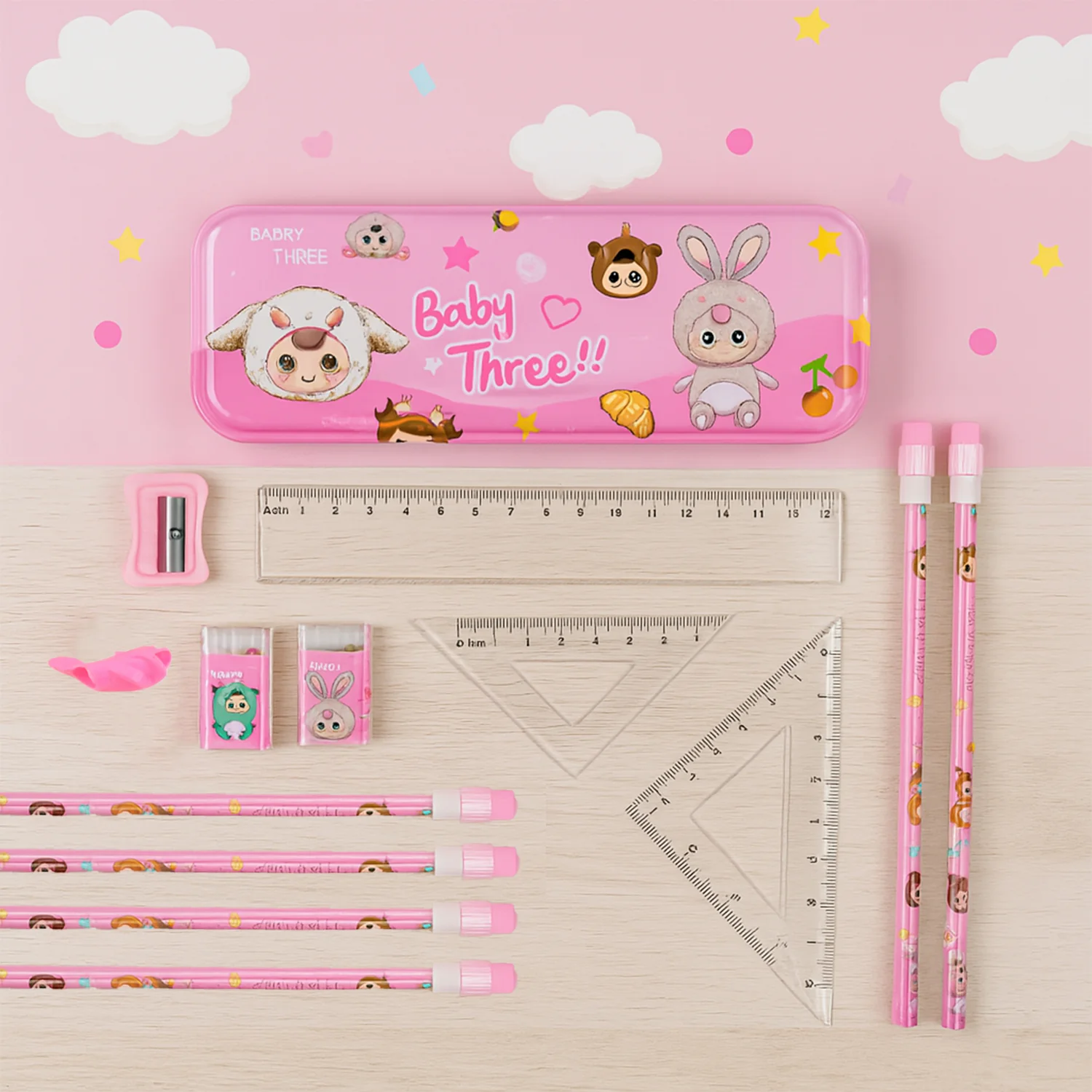 Cartoon Stationery Gift Set for Kids (14 Pc) - Image 3