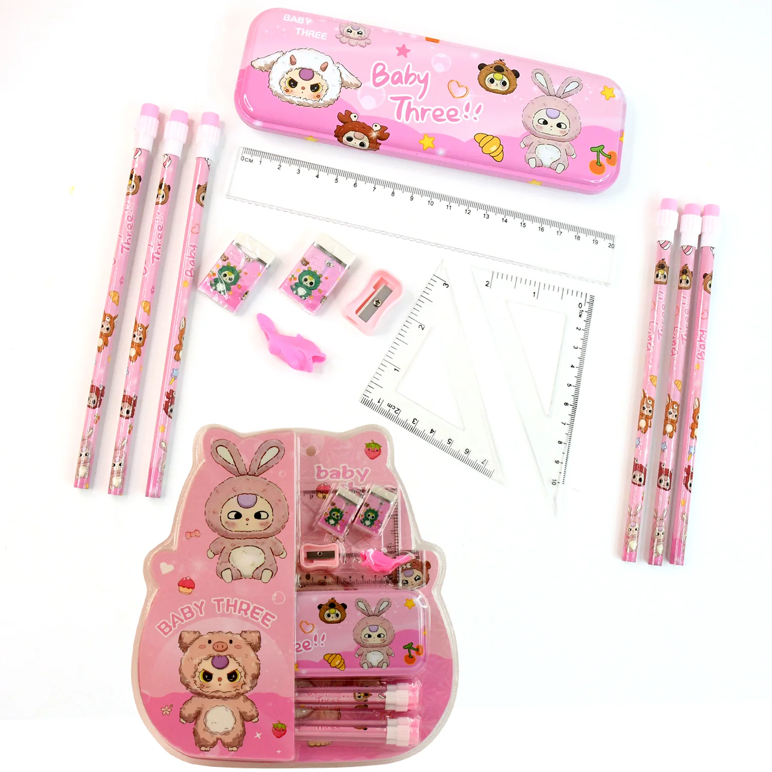 Cartoon Stationery Gift Set for Kids (14 Pc) - Image 5