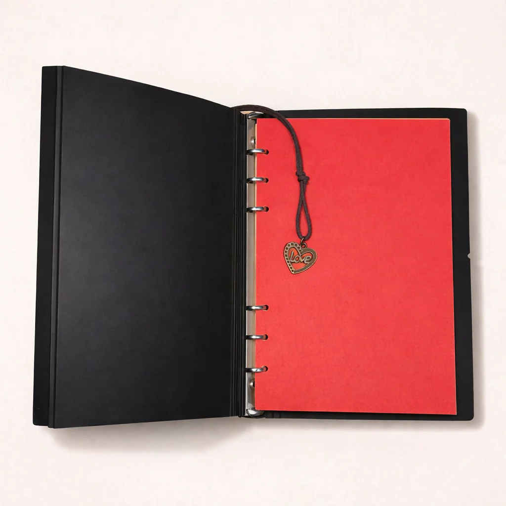 Cat Theme Scrapbook Memory Album with Ring Binding for Photos & Notes - Image 2