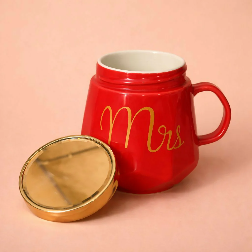 Ceramic Coffee Mug with Lid Stylish Gift Cup for Women - Image 3