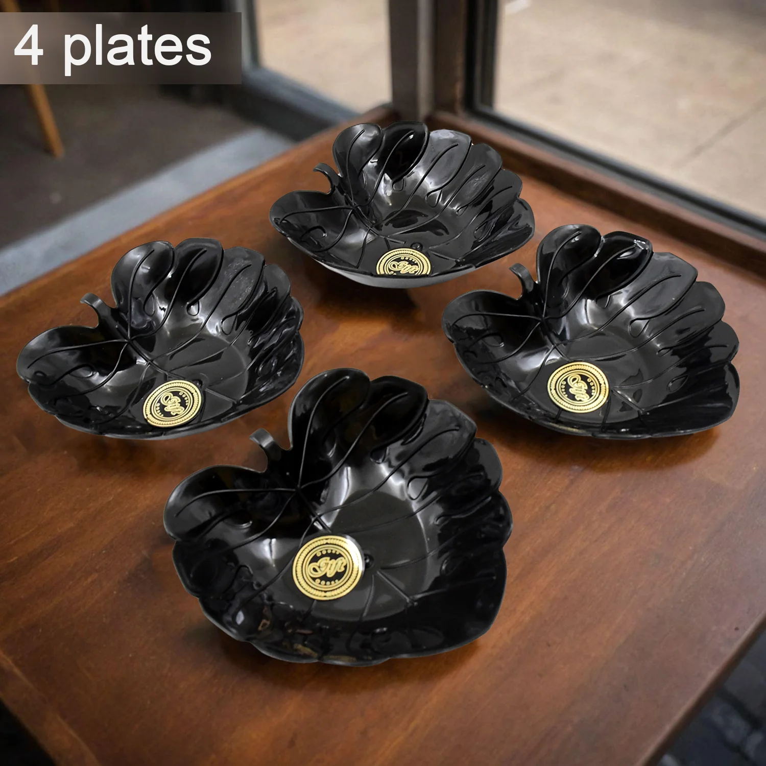 A One Ceramic Tea / cups / Mug Set With Leaf Shape Serving Bowl (8 Pcs set) - Image 2