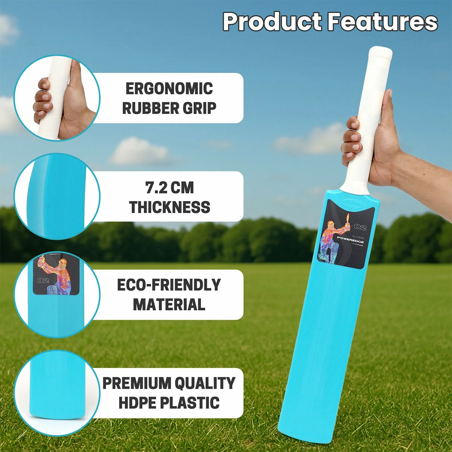 Chanak Poweredge Small Cricket Turf Bat for Boys & Girls, Cricket Bat for Kids 5+ - Image 2