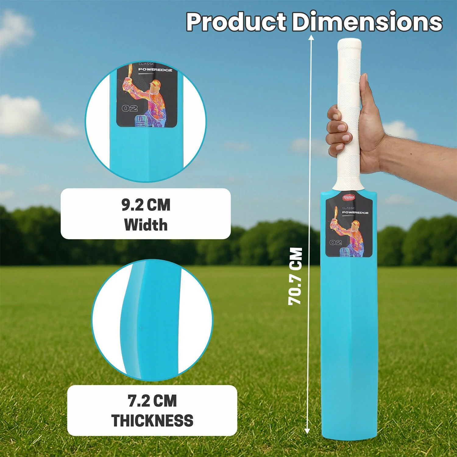 Chanak Poweredge Small Cricket Turf Bat for Boys & Girls, Cricket Bat for Kids 5+ - Image 3