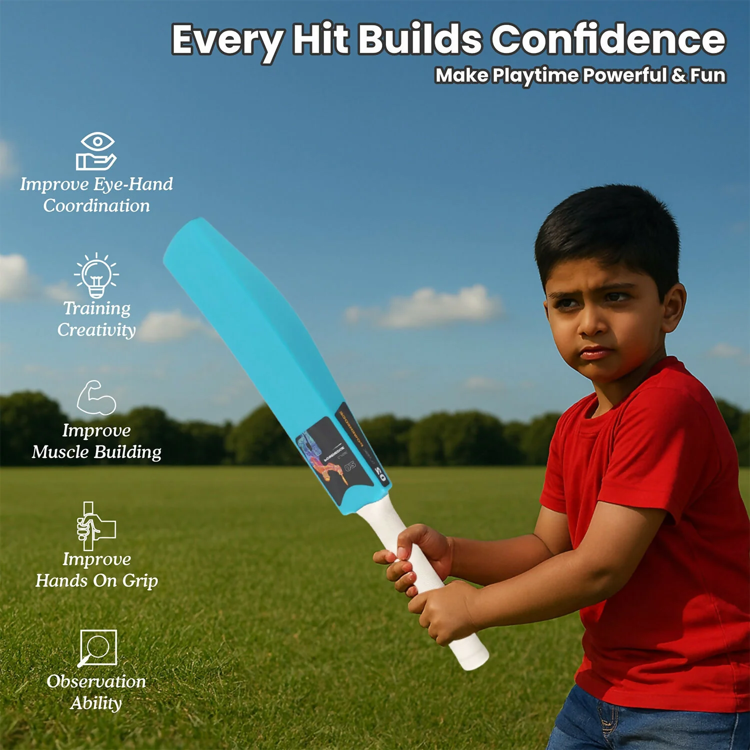 Chanak Poweredge Small Cricket Turf Bat for Boys & Girls, Cricket Bat for Kids 5+ - Image 7