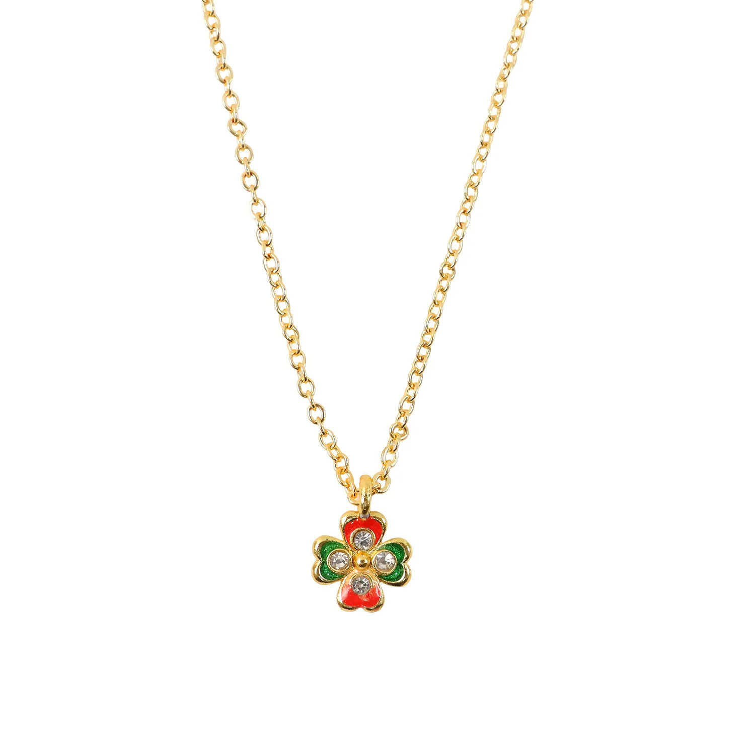Charming Floral Charm Pendant Necklace with Chain for Women - Image 5