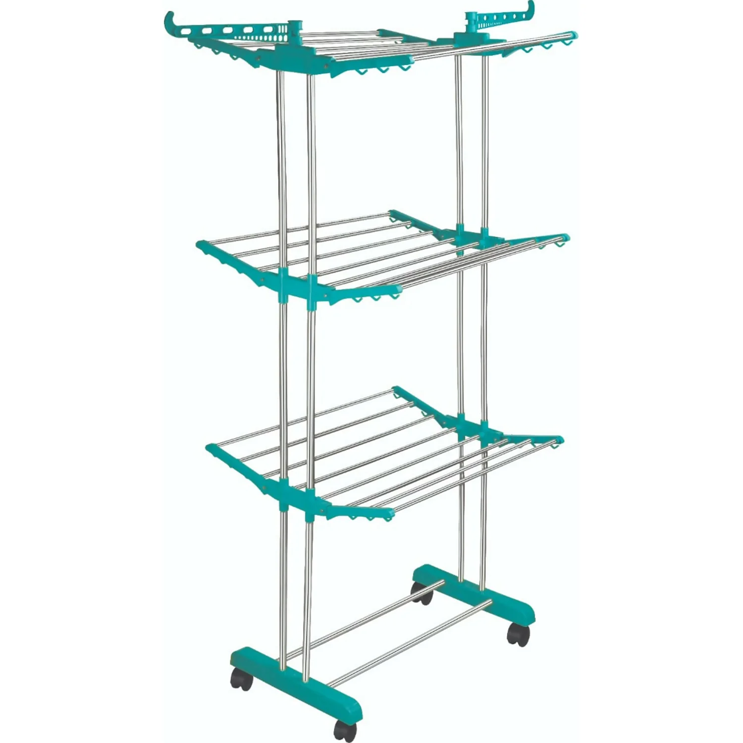 Foldable Cloth Drying Stand with Wheels – Multi-Layer Heavy Duty Rack - Image 5