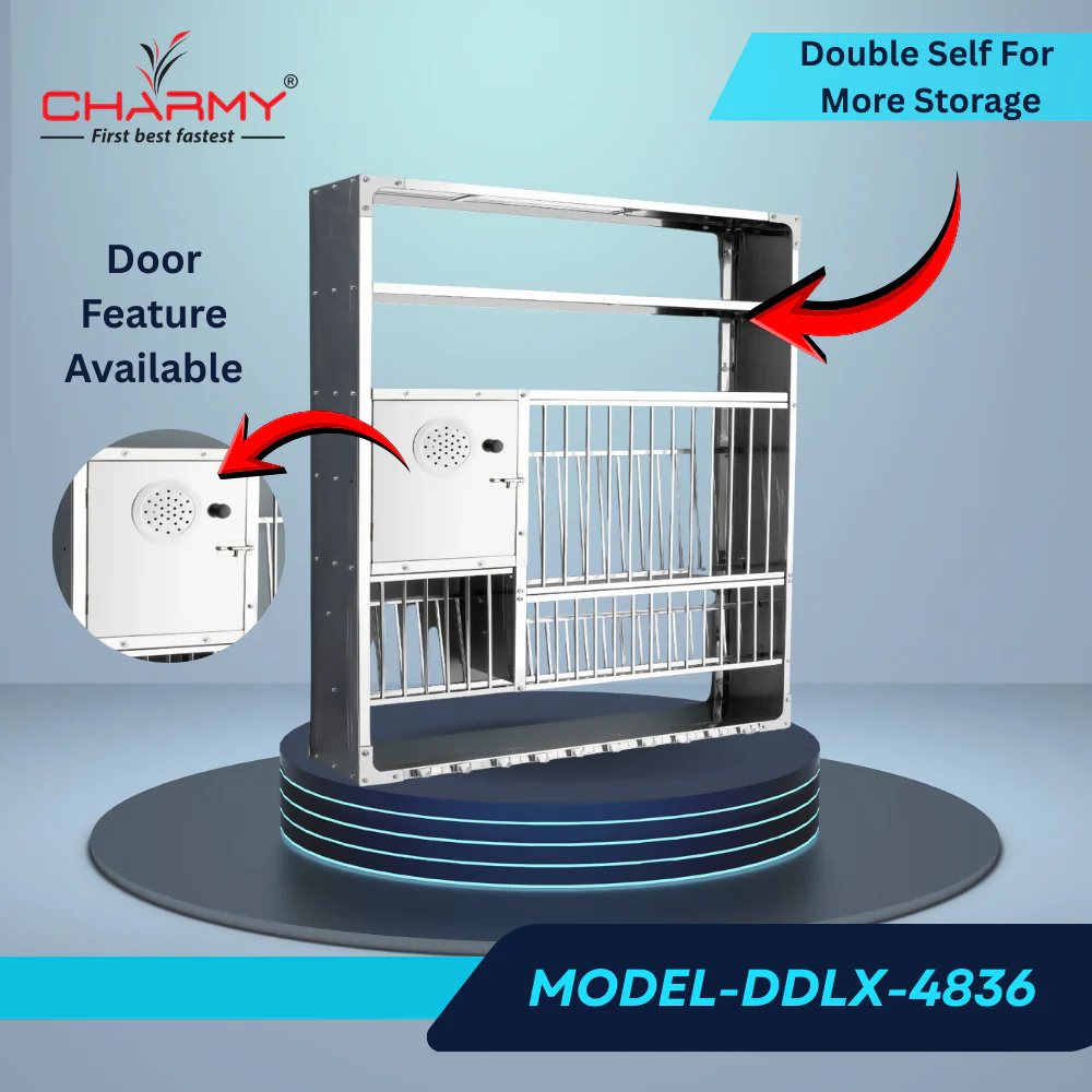 Wall-Mounted Stainless Steel Dish Rack – Heavy-Duty 35×45 cm Storage Organizer - Image 3
