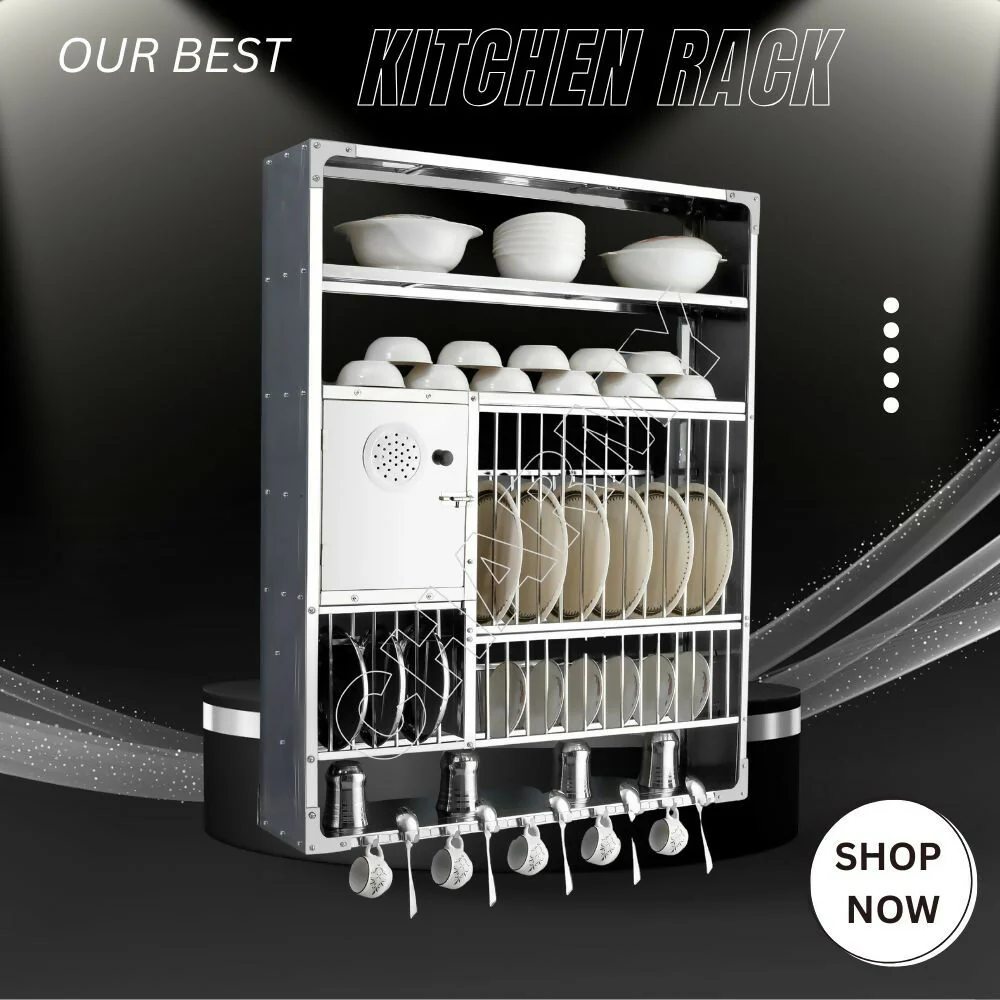 Wall-Mounted Stainless Steel Dish Rack – Heavy-Duty 35×45 cm Storage Organizer - Image 5