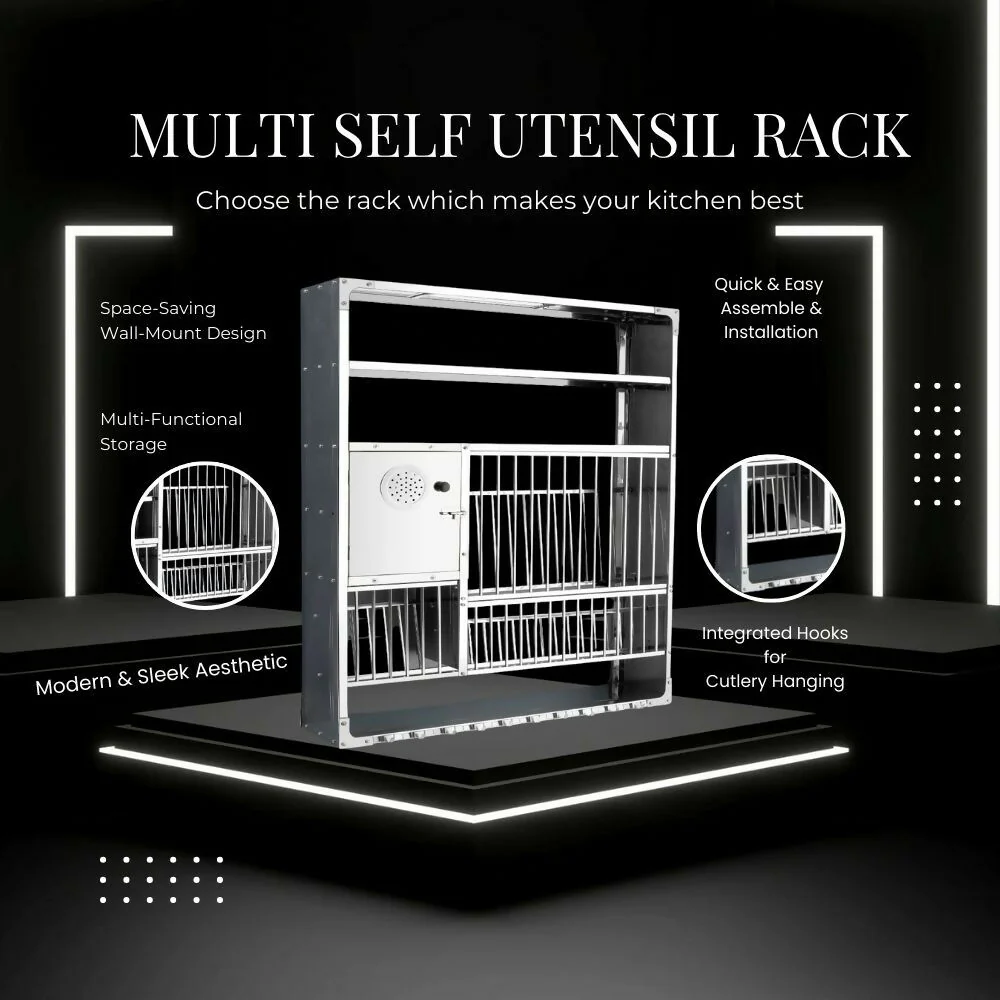 Wall-Mounted Stainless Steel Dish Rack – Heavy-Duty 35×45 cm Storage Organizer - Image 6