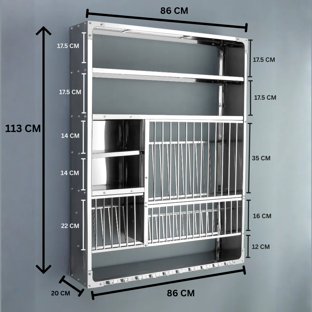 Wall Mount Kitchen Utensils Dish Rack DLX-4836 - Image 3