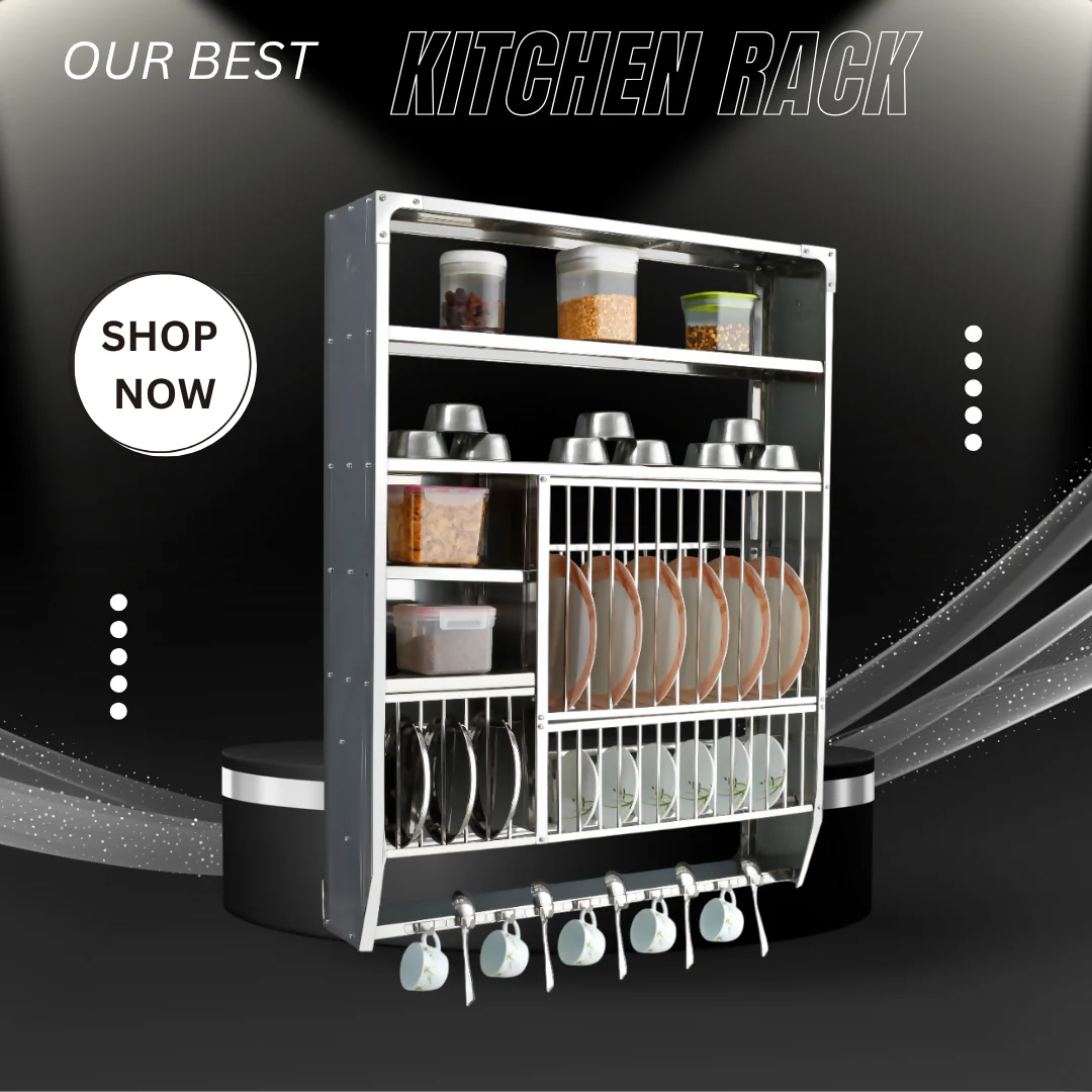 Wall Mount Kitchen Utensils Dish Rack DLX-4836 - Image 4