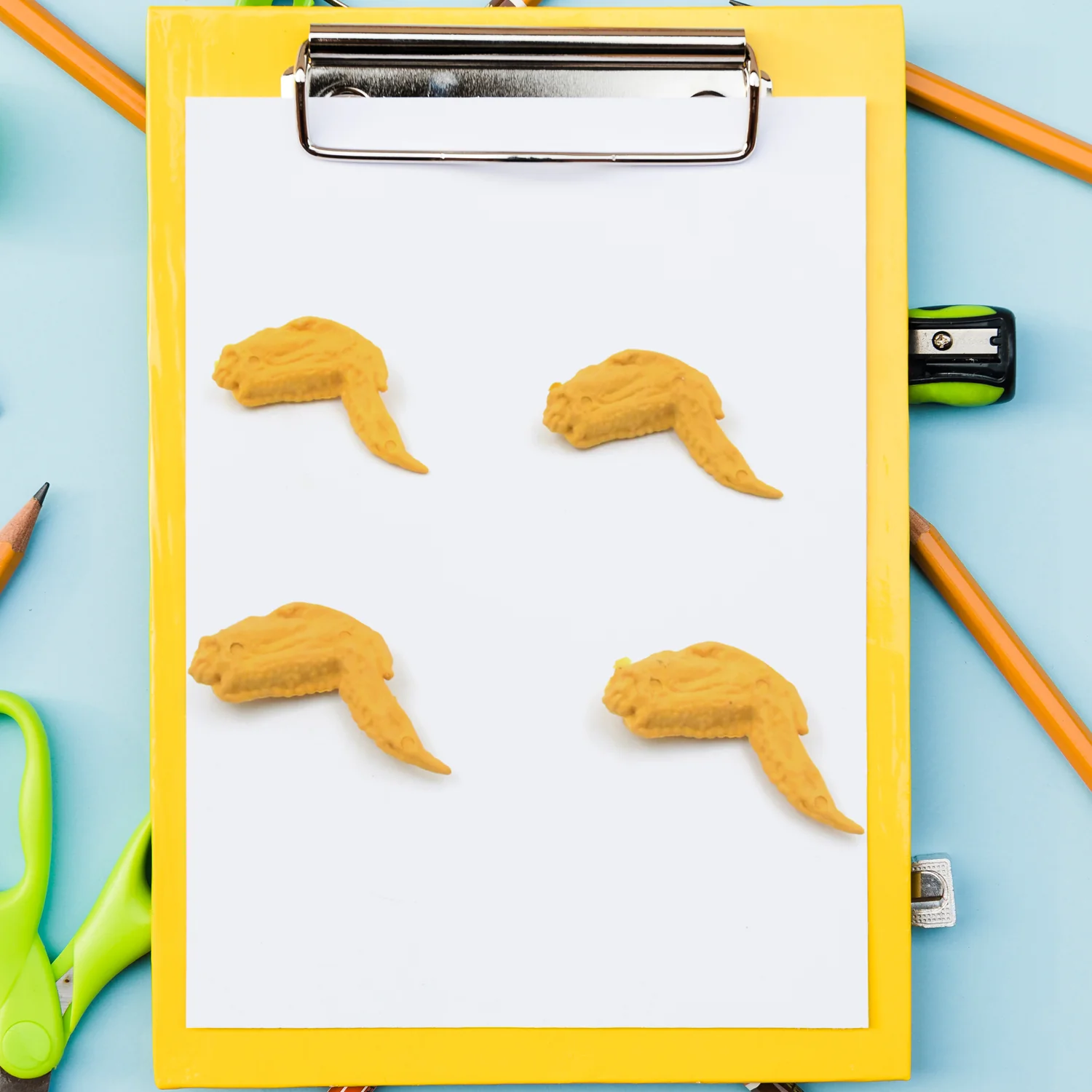 Cute Chicken Wing & Leg Erasers for Kids & Students (8 Pc Set) - Image 11