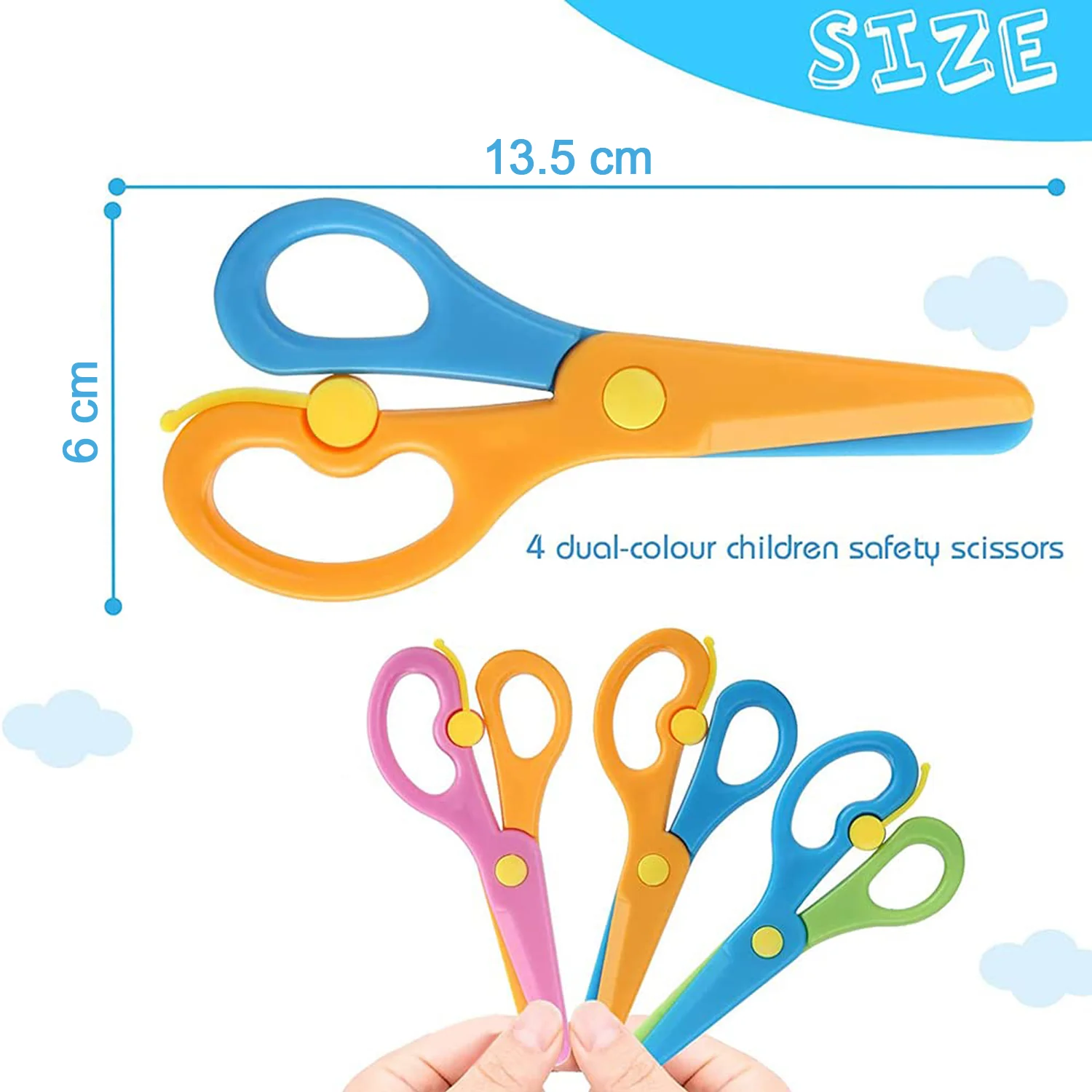 Child-Safe Plastic Safety Scissors for Kids (1 Pc)-01 - Image 6