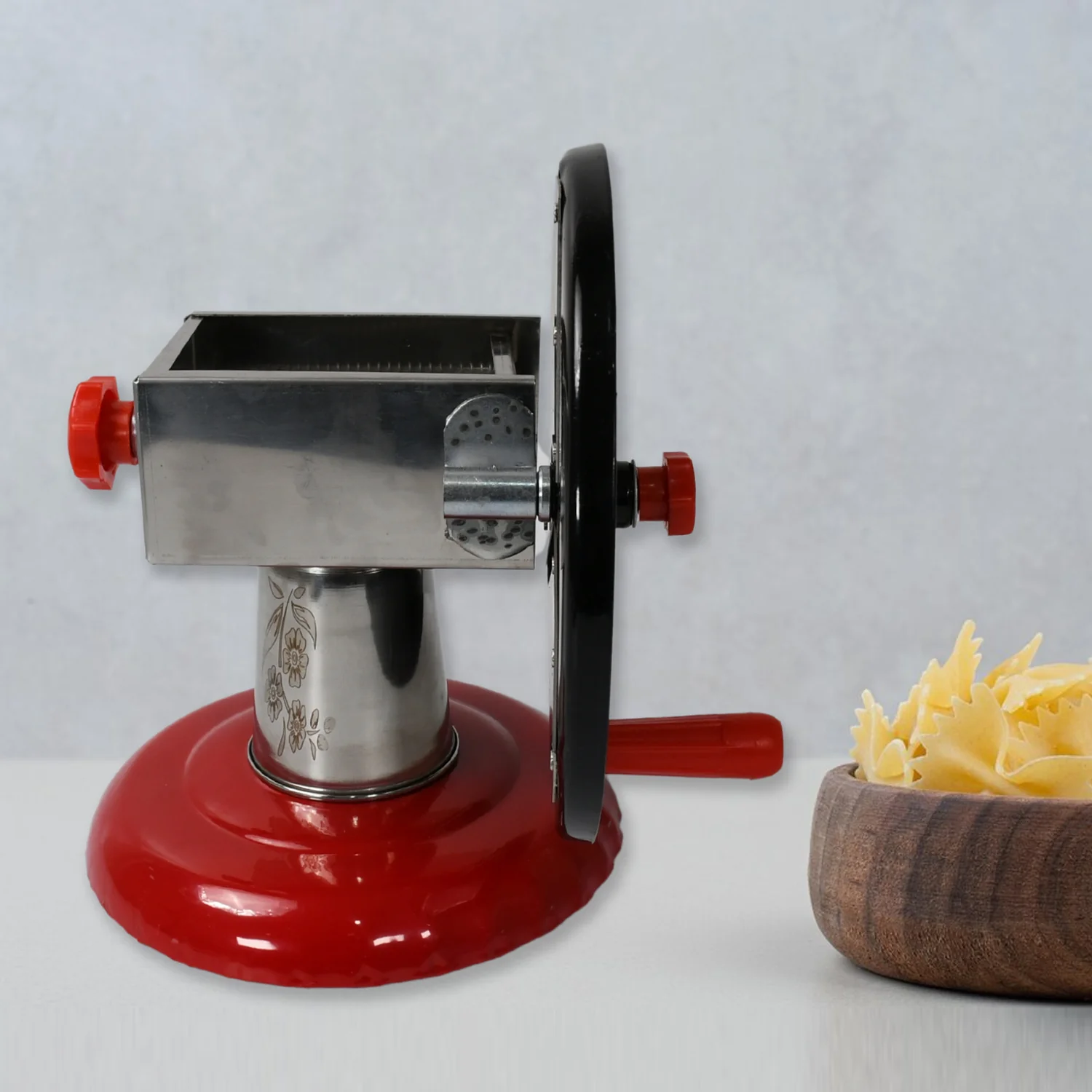 Stainless Steel Chips Maker and Vegetable Slicer for Kitchen Potato Slicer Graters and Chippers. Chips Maker is Suitable for Vegetable Cuttings. Chips Maker Consist Hard Coated Iron Wheel and Stand. - Image 6