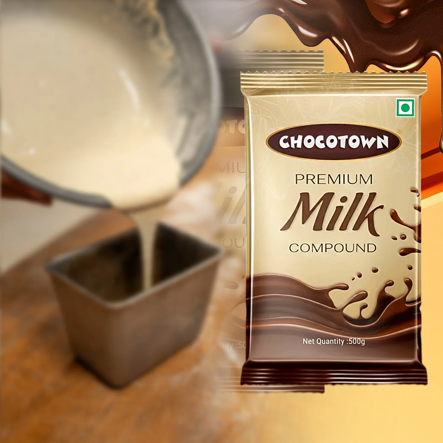 Chocotown Premium Milk Compound Slab (500 gm) - Image 7