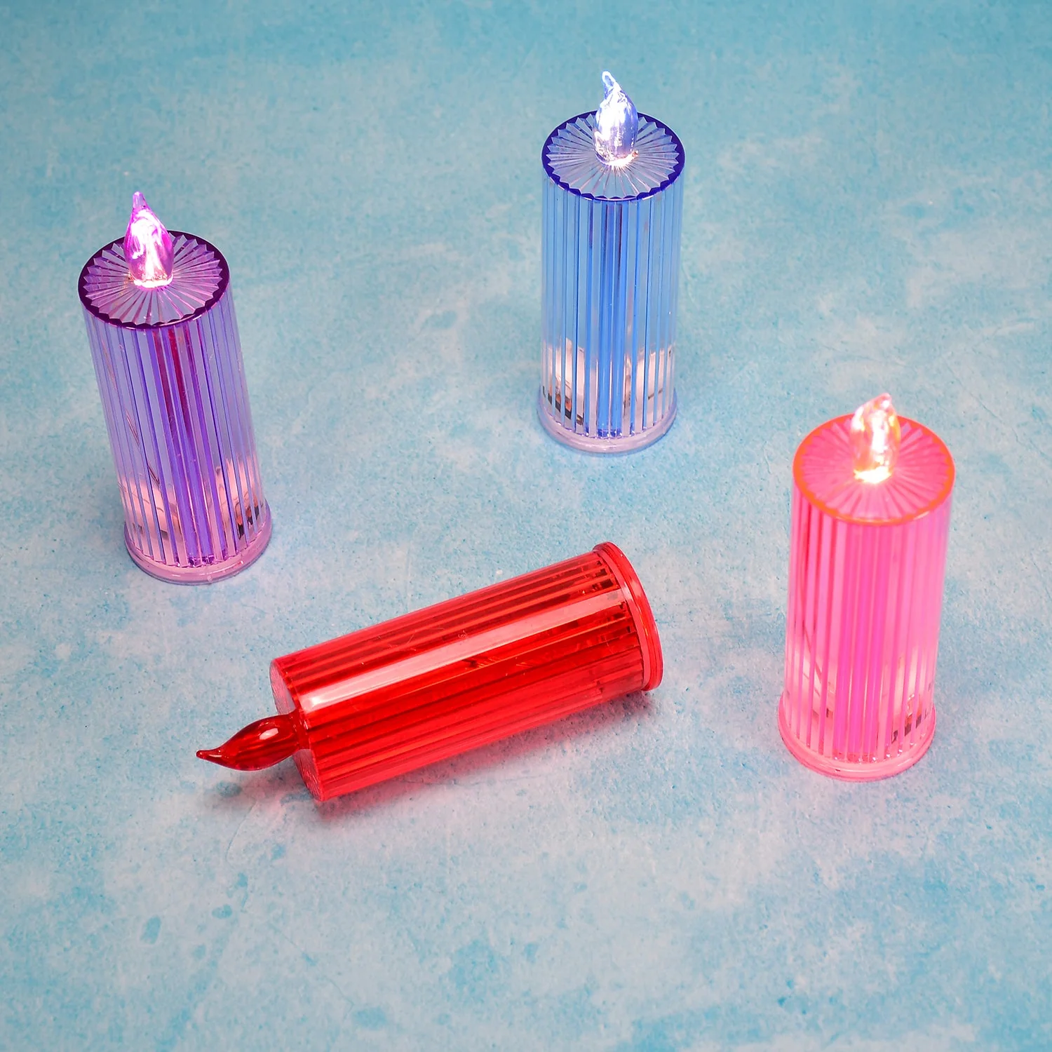 Big Simple Candles for Home Decoration, Crystal Candle Lights, Diwali (Multicolor) - Image 4