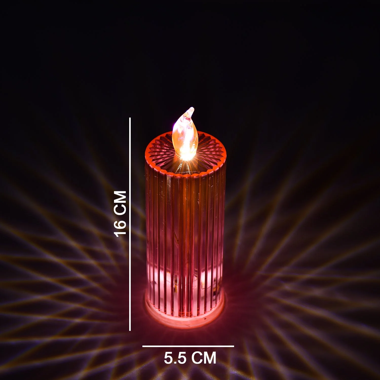 Big Simple Candles for Home Decoration, Crystal Candle Lights, Diwali (Multicolor) - Image 7