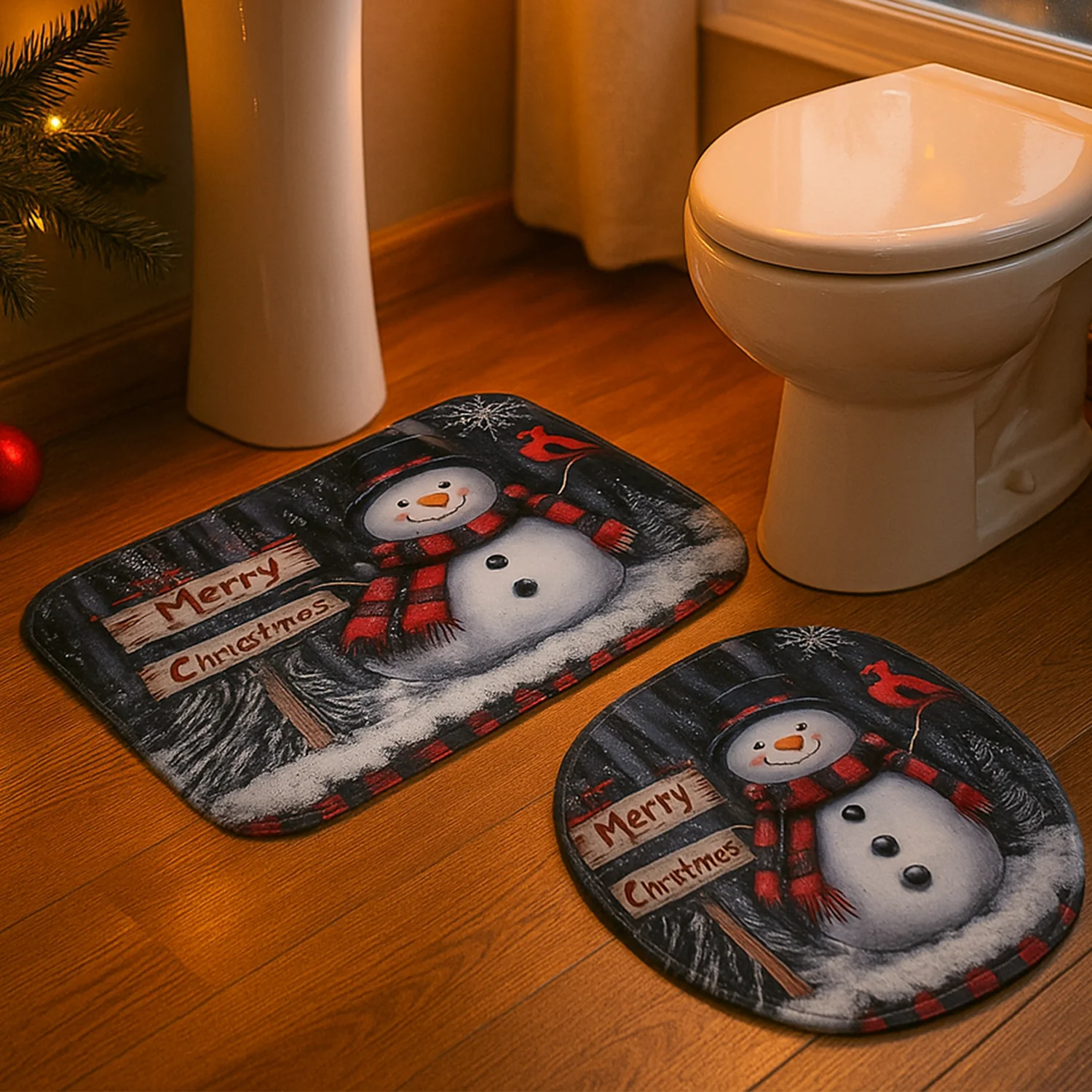 3 in 1 Mix Design Bathroom Mat - (1 Set) - Image 10