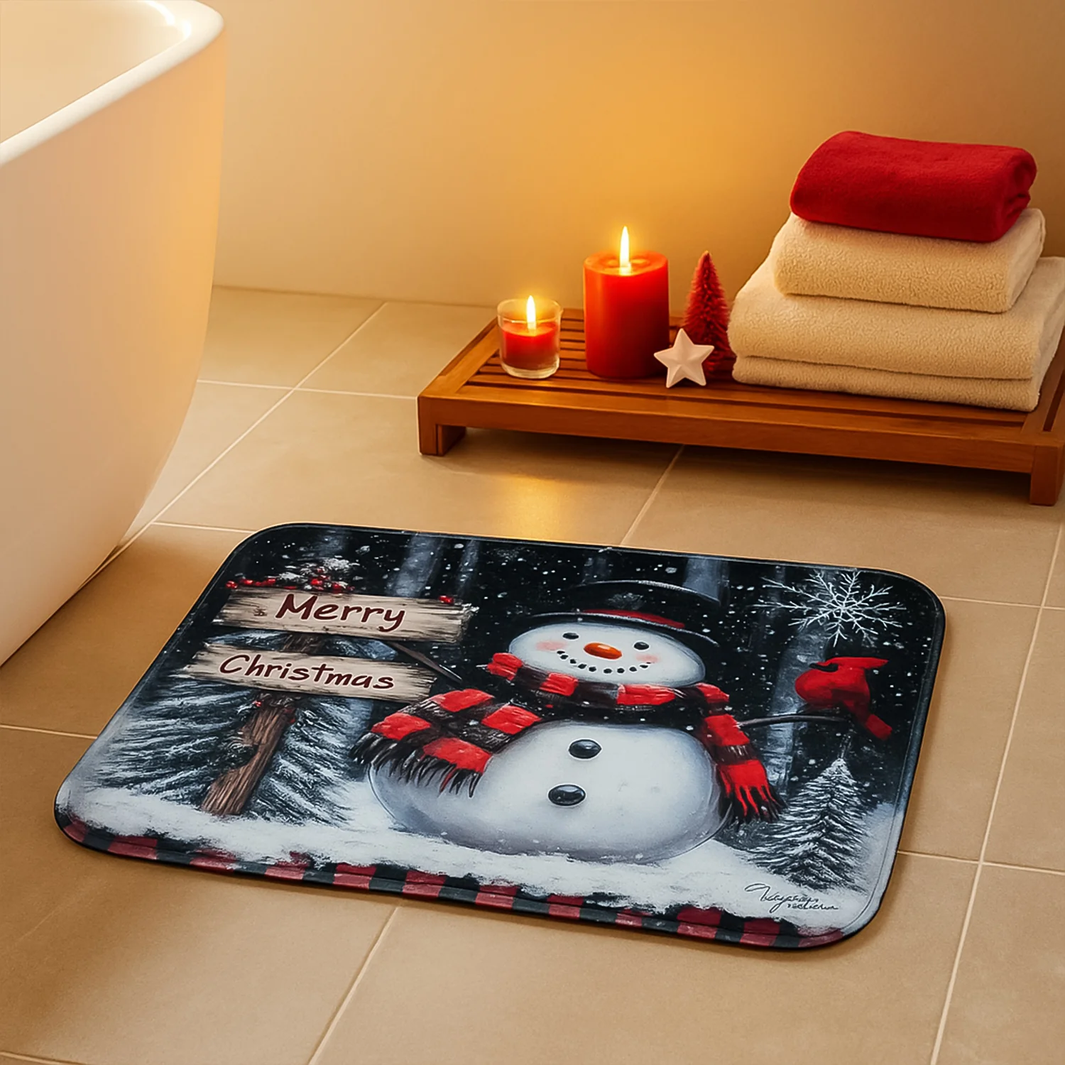 3 in 1 Mix Design Bathroom Mat - (1 Set) - Image 3