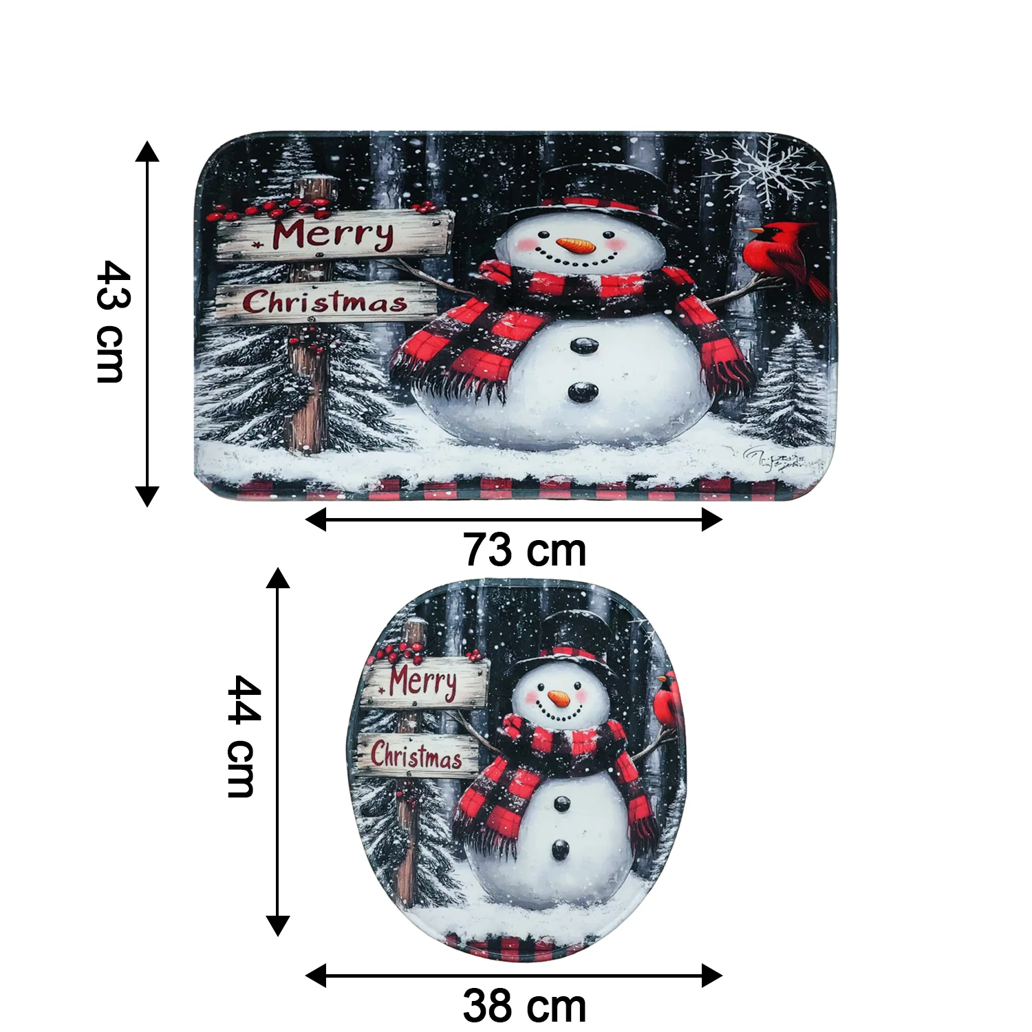 3 in 1 Mix Design Bathroom Mat - (1 Set) - Image 9