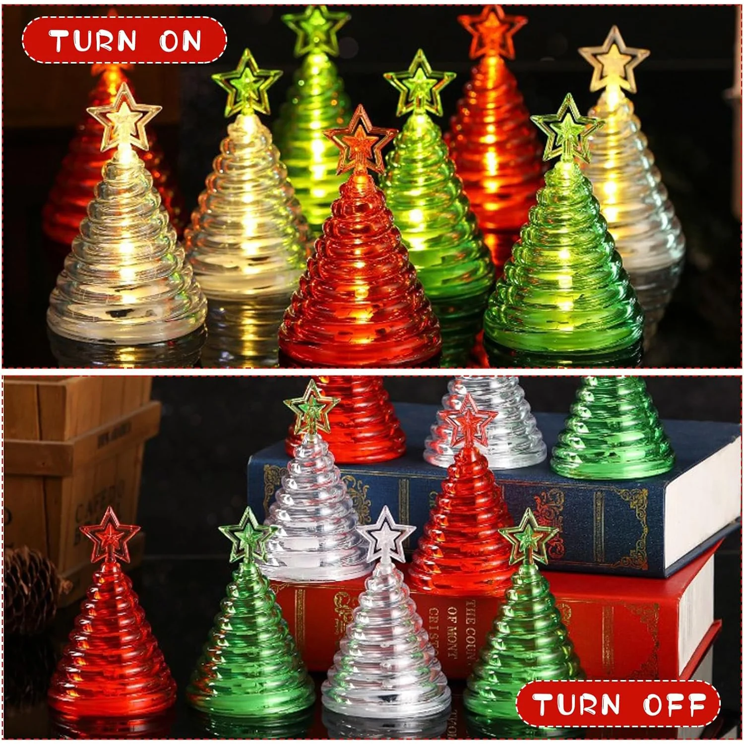 Christmas Tree Shape LED Decorative Lights (12 Pc) - Image 3