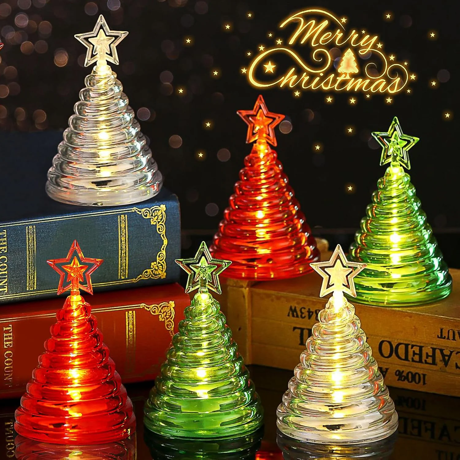 Christmas Tree Shape LED Decorative Lights (12 Pc) - Image 4