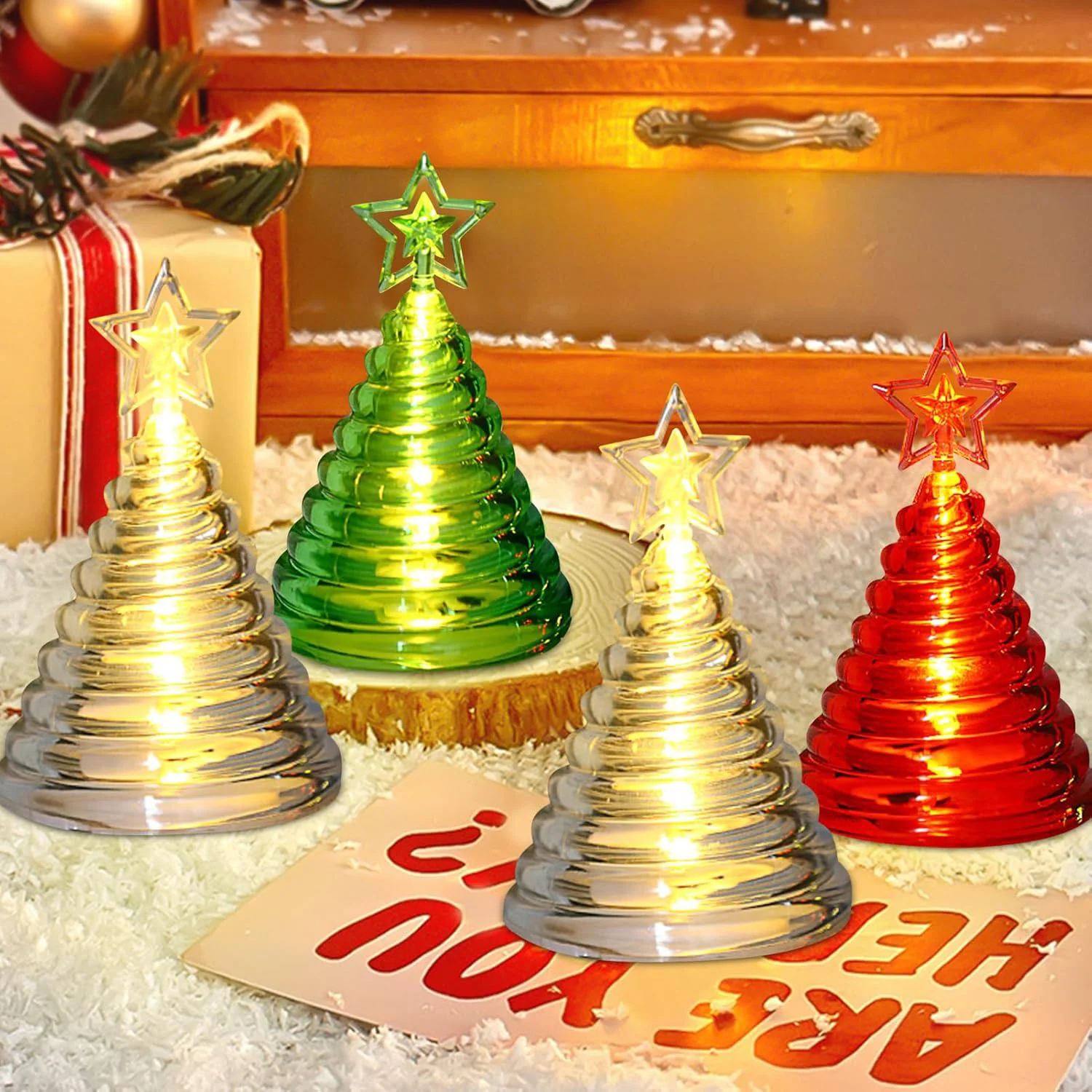 Christmas Tree Shape LED Decorative Lights (12 Pc) - Image 6