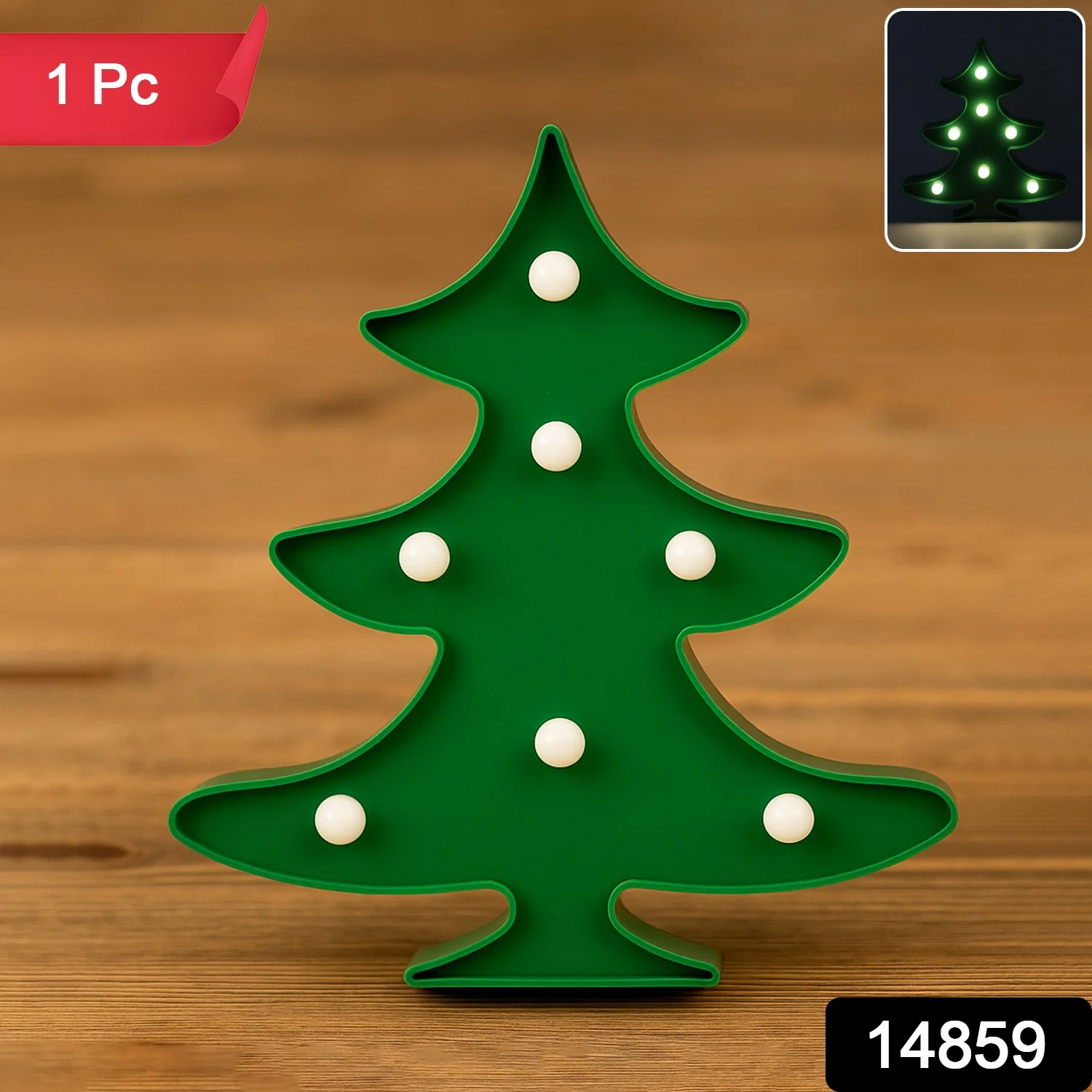 Christmas Tree Shape LED Decorative Night Light (1 Pc) - Image 2