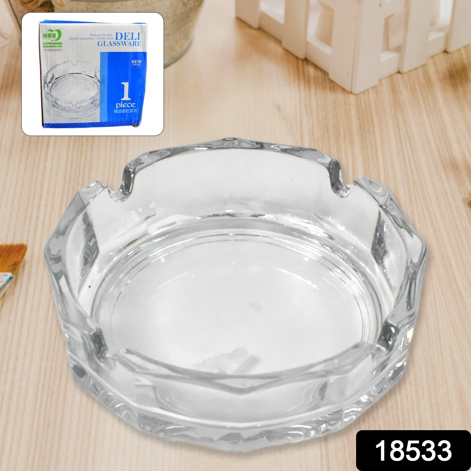 Transparent Ashtray – Cigarette Holder for Home, Office, Bar & Restaurant (1 Pc) - Image 2