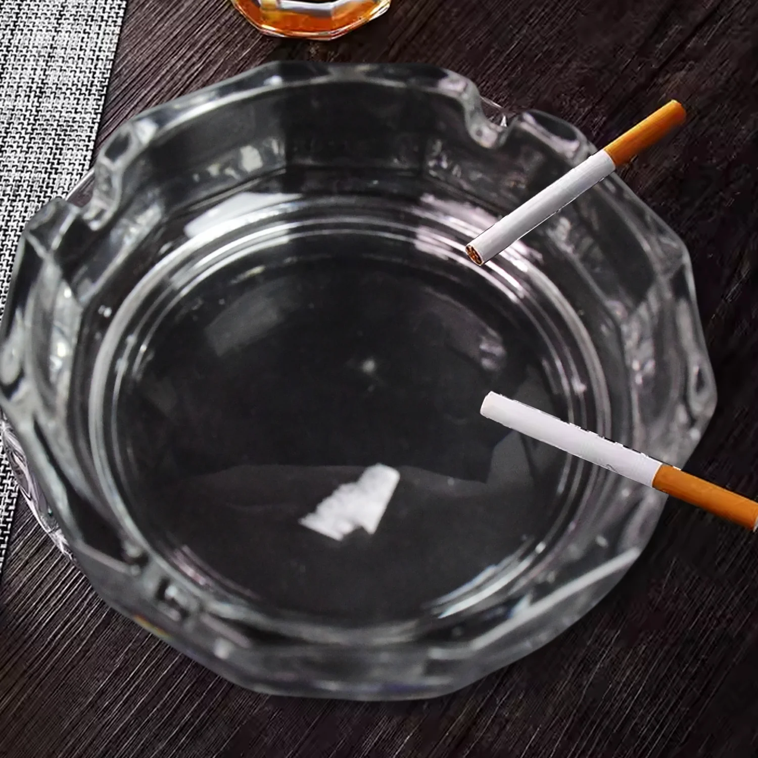 Transparent Ashtray – Cigarette Holder for Home, Office, Bar & Restaurant (1 Pc) - Image 6